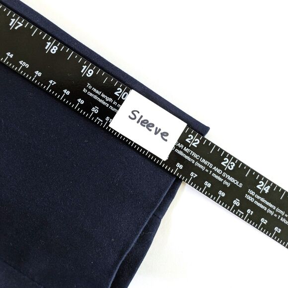 Jones New York Signature Navy Blue Blazer Size L Silver Snap Button Career - Picture 10 of 12